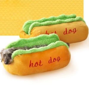 coussin chien hot dog