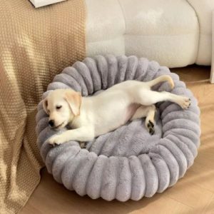 coussin donut gris