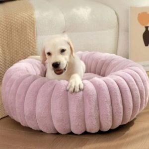 coussin rose relaxant pour chien