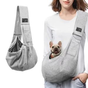sac a bandouliere gris pour chien