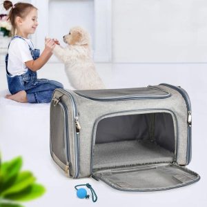 sac de transport pour chien en gris