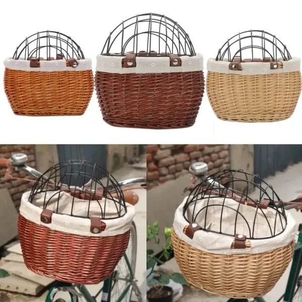 Panier de Vélo en Rotin